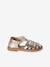 Leather buckle sandals for children gold - vertbaudet enfant 