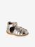 Leather Sandals for Baby Girls, Designed for First Steps gold+iridescent beige+printed white - vertbaudet enfant 