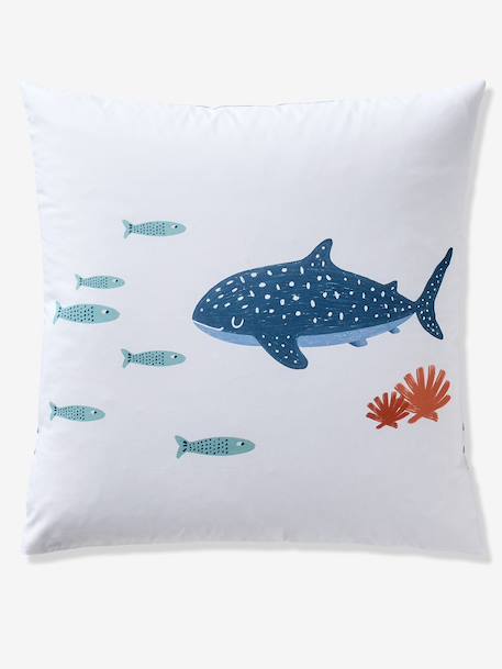 Duvet Cover & Pillowcase Set, SEASIDE printed white - vertbaudet enfant 
