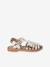 Leather Sandals for Children, Designed for Autonomy gold+silver - vertbaudet enfant 
