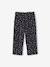 Cropped Cotton Gauze Trousers with Floral Print, for Girls anthracite+BLUE MEDIUM ALL OVER PRINTED+coral - vertbaudet enfant 