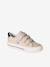 Synthetic trainers with touch 'n' close fastening for children ecru+navy blue - vertbaudet enfant 