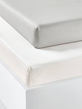 -Lot de 2 draps-housses enfant en coton recyclé