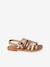 Multi-Strap Leather Sandals for Girls gold - vertbaudet enfant 