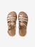 Multi-Strap Leather Sandals for Girls gold - vertbaudet enfant 