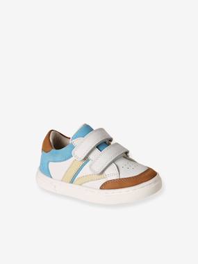 Baskets bébé cuir à scratchs  - vertbaudet enfant
