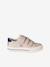Synthetic trainers with touch 'n' close fastening for children ecru+navy blue - vertbaudet enfant 