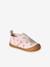 Fabric Indoor Shoes in Printed Fabric, with Hook-&-Loop Strap, for Babies chambray blue+printed pink+printed white - vertbaudet enfant 