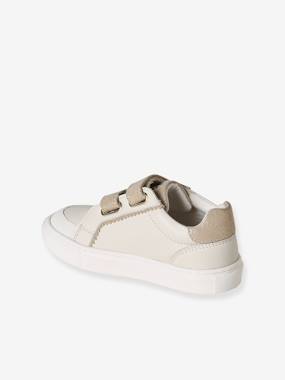 -Baskets enfant fille cuir à scratchs