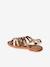 Multi-Strap Leather Sandals for Girls gold - vertbaudet enfant 