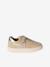 Girls' leather trainers with zip and laces brown - vertbaudet enfant 