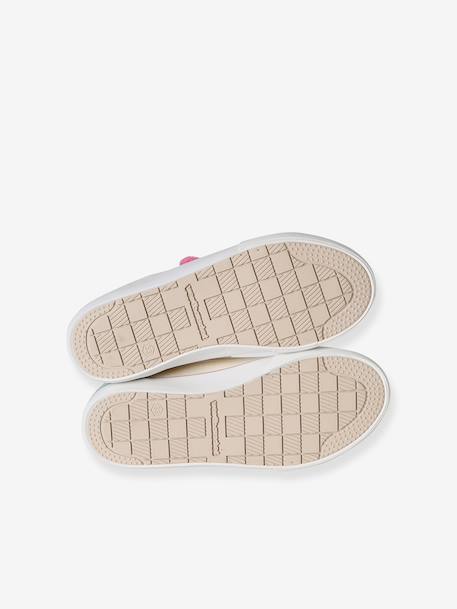 Girls' synthetic trainers with touch 'n' close fastening printed beige - vertbaudet enfant 