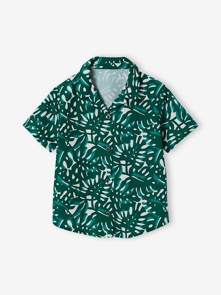 Chemise garçon imprimée vert imprimé - vertbaudet enfant 