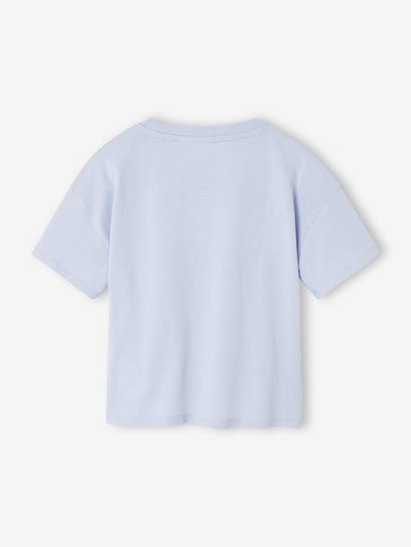 T-Shirt with FROZEN Sleeves, for Girls sky blue - vertbaudet enfant 