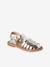 Leather Sandals for Children, Designed for Autonomy gold+silver - vertbaudet enfant 