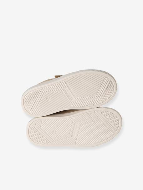 Elasticated leather trainers for children brown - vertbaudet enfant 
