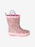 Printed Rubber Wellies for Children, Designed for Autonomy printed blue+set pink - vertbaudet enfant 