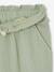 Wide-leg cotton muslin trousers grey green+rose - vertbaudet enfant 