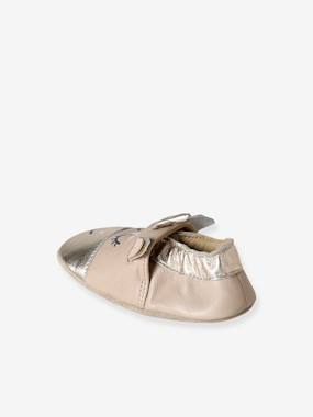 Chaussures-Chaussons bébé cuir elastiqués