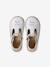 Girls' leather mary janes with touch-and-close fastening navy blue+white - vertbaudet enfant 