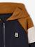 Zipped hooded sweatshirt for boys with colour block design green+medium blue+ochre - vertbaudet enfant 
