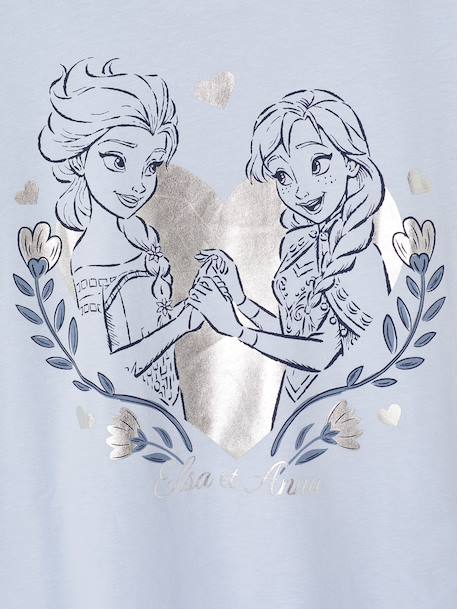 T-Shirt with FROZEN Sleeves, for Girls sky blue - vertbaudet enfant 