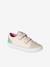 Girls' synthetic trainers with touch 'n' close fastening printed beige - vertbaudet enfant 