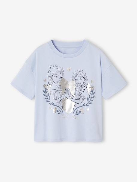 T-shirt fille manches Reine des neiges bleu ciel - vertbaudet enfant 