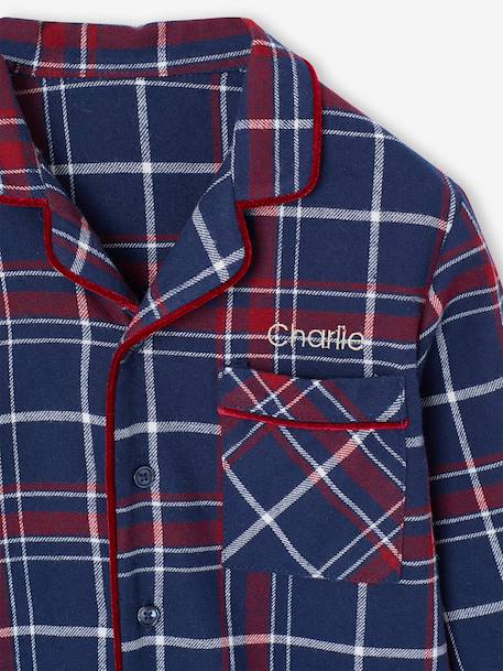Pyjama mixte flanelle noël capsule famille bordeaux - vertbaudet enfant 