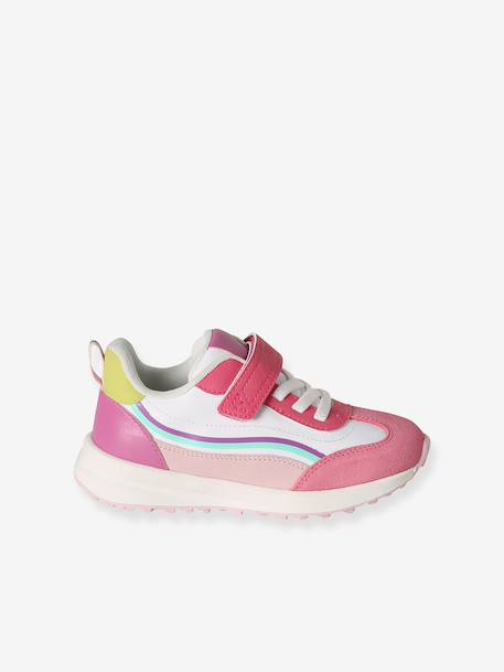 Elasticated Synthetic Trainers for Children set beige+set pink - vertbaudet enfant 