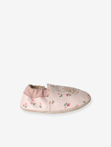Supple Leather Shoes with Elastic, for Babies gold+night blue+printed pink+printed white+rosy+set pink - vertbaudet enfant 