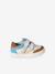 Leather trainers with hook and loop fasteners for babies set blue - vertbaudet enfant 
