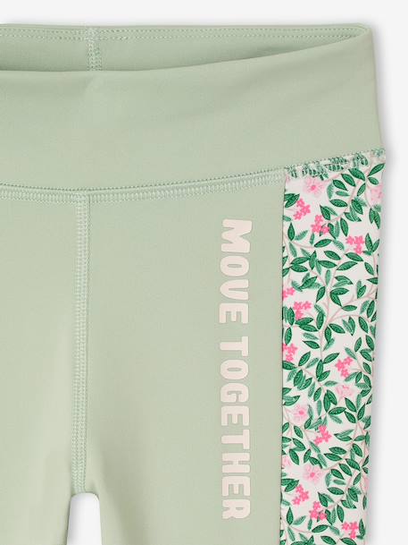 Graphic Sportswear Leggings for Girls rose+sage green - vertbaudet enfant 