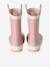 Wellies in Printed Natural Rubber for Children printed beige+printed pink - vertbaudet enfant 