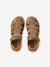 Leather Hook-&-Loop Sandals for Children camel - vertbaudet enfant 