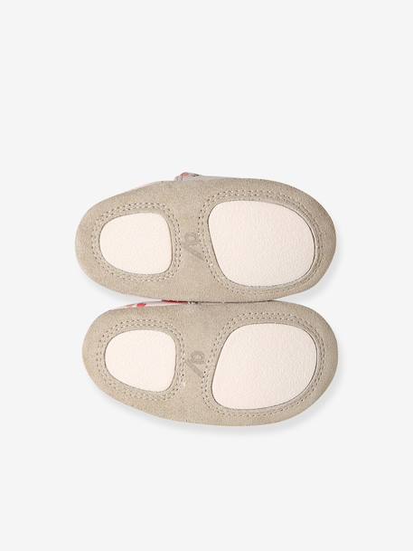 Supple Leather Shoes with Elastic, for Babies gold+night blue+printed pink+printed white+rosy+set pink - vertbaudet enfant 