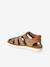 Leather Hook-&-Loop Sandals for Children camel - vertbaudet enfant 
