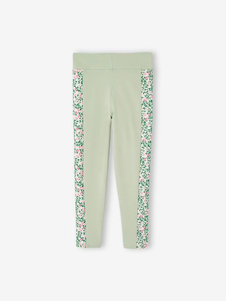 Graphic Sportswear Leggings for Girls rose+sage green - vertbaudet enfant 