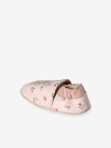 Supple Leather Shoes with Elastic, for Babies gold+night blue+printed pink+printed white+rosy+set pink - vertbaudet enfant 