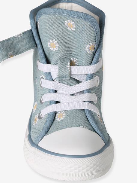 Synthetic high-top trainers for children denim blue - vertbaudet enfant 