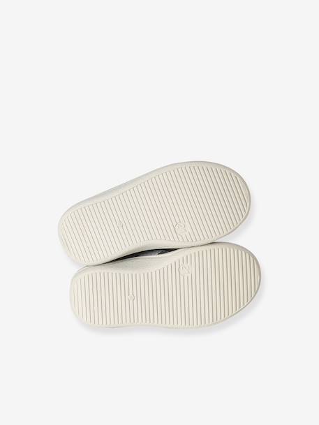 Zipped Slippers in Canvas for Babies printed grey - vertbaudet enfant 