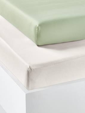Bedding & Decor-Pack of 2 Fitted Sheets in Recycled Cotton for Children