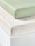 Pack of 2 Fitted Sheets in Recycled Cotton for Children ecru+pale pink+pearly grey+sage green - vertbaudet enfant 