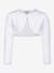 Happy Girls bolero with scalloped edge for girl ecru+navy blue+white - vertbaudet enfant 