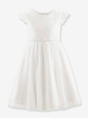 -Dress with embroidery and pearls Happy Girls for girl