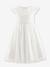 Dress with embroidery and pearls Happy Girls for girl ecru - vertbaudet enfant 