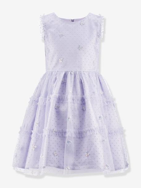 Happy Girls tulle dress with butterflies for girl dusky pink - vertbaudet enfant 
