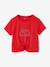 T-Shirt with Fancy Bow for Girls ecru+red+striped blue - vertbaudet enfant 