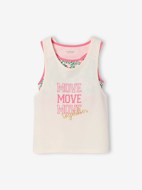 Tank Top & Bra Set for Girls ecru - vertbaudet enfant 