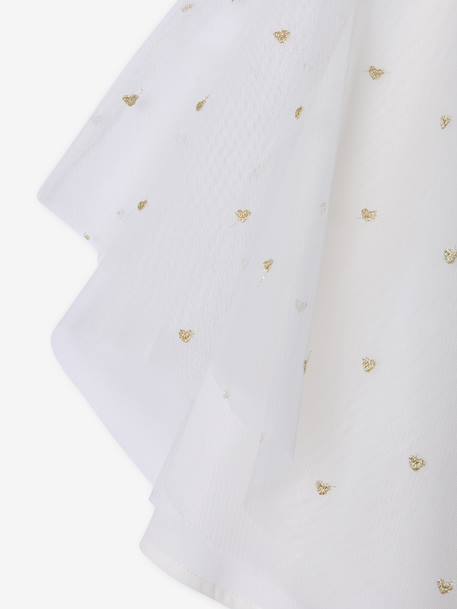 Embroidered Tulle, Flared Dress For Girls white - vertbaudet enfant 
